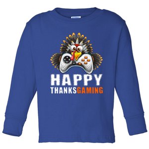 Happy Thanksgiving Video Game Controller Turkey Face Gift Toddler Long Sleeve Shirt