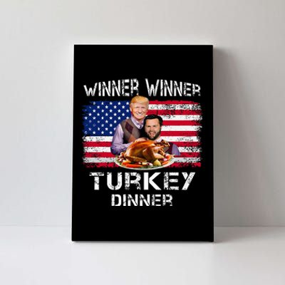 Humor Trump Vance Winner Winner Turkey Dinner Thanksgiving Canvas