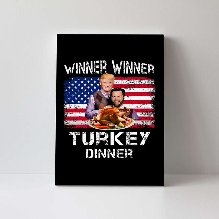 Humor Trump Vance Winner Winner Turkey Dinner Thanksgiving Canvas