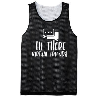 Hi There Virtual Friends Zoom Meeting Mesh Reversible Basketball Jersey Tank