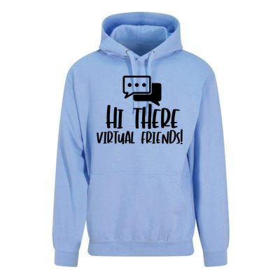 Hi There Virtual Friends Zoom Meeting Unisex Surf Hoodie