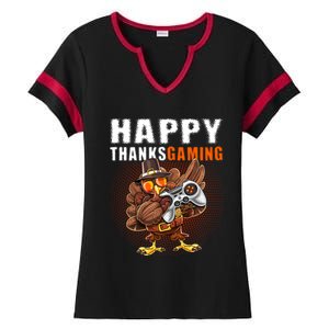 Happy Thanksgiving Video Game Dabbing Turkey Pilgrim Great Gift Ladies Halftime Notch Neck Tee