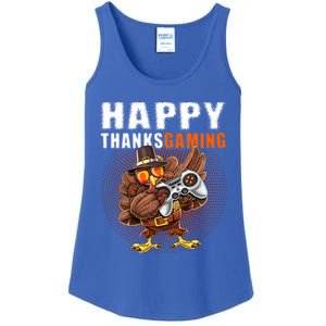 Happy Thanksgiving Video Game Dabbing Turkey Pilgrim Great Gift Ladies Essential Tank