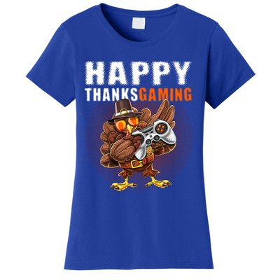 Happy Thanksgiving Video Game Dabbing Turkey Pilgrim Great Gift Women's T-Shirt