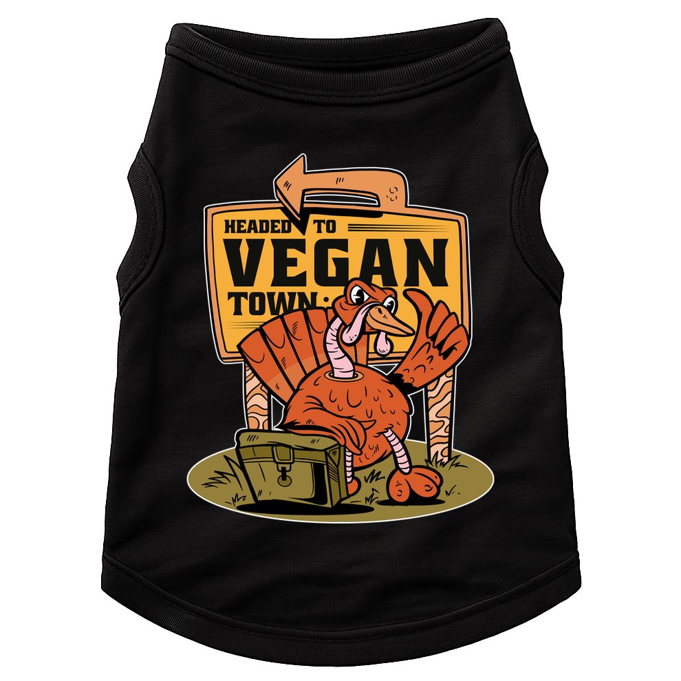 Headed To Vegan Town Chicken Doggie Tank