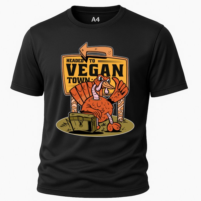 Headed To Vegan Town Chicken Cooling Performance Crew T-Shirt