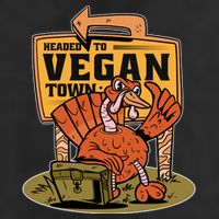 Headed To Vegan Town Chicken Adult Drive Performance Visor