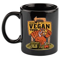 Headed To Vegan Town Chicken 11oz C Handle Ceramic Mug