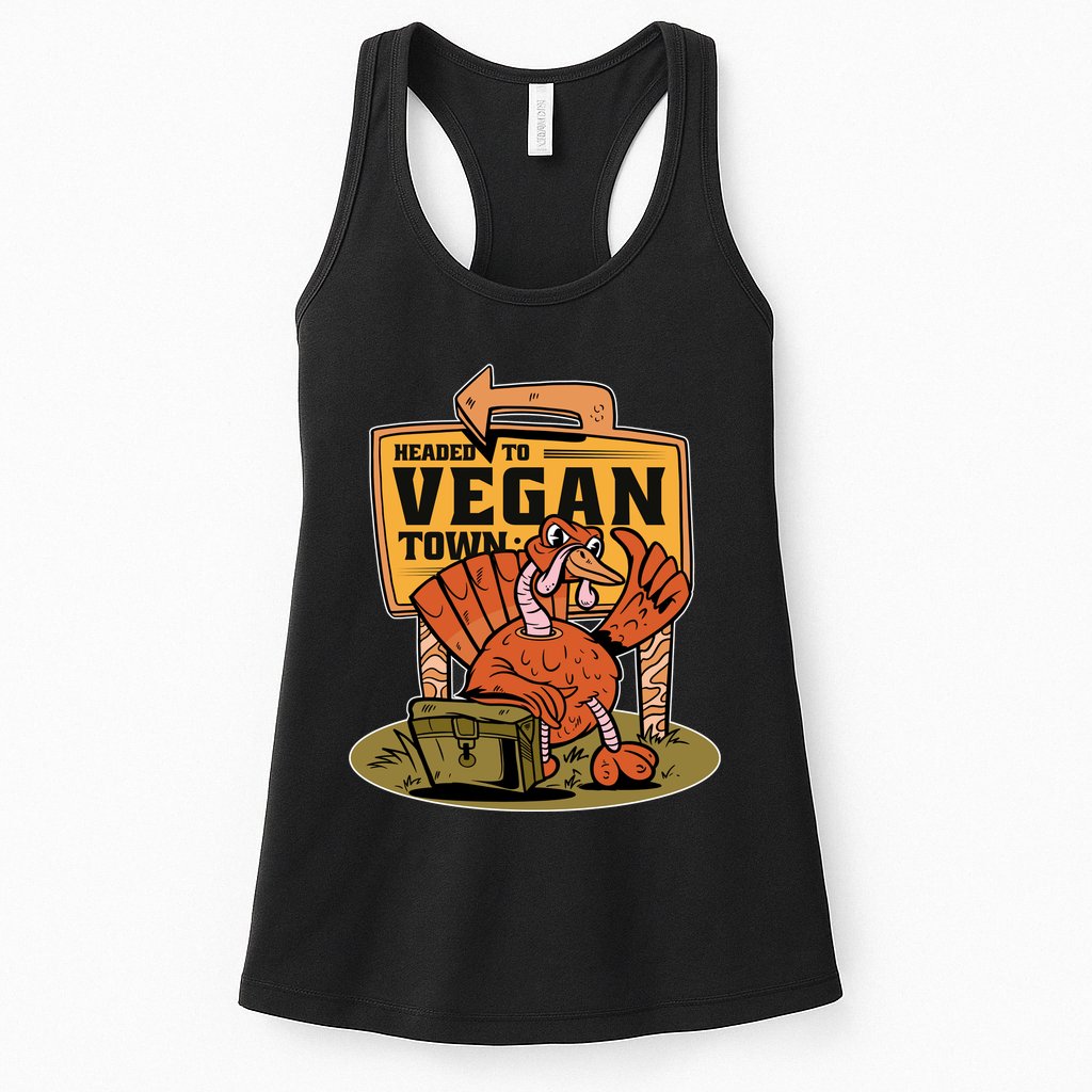 Headed To Vegan Town Chicken Womens Tank Top