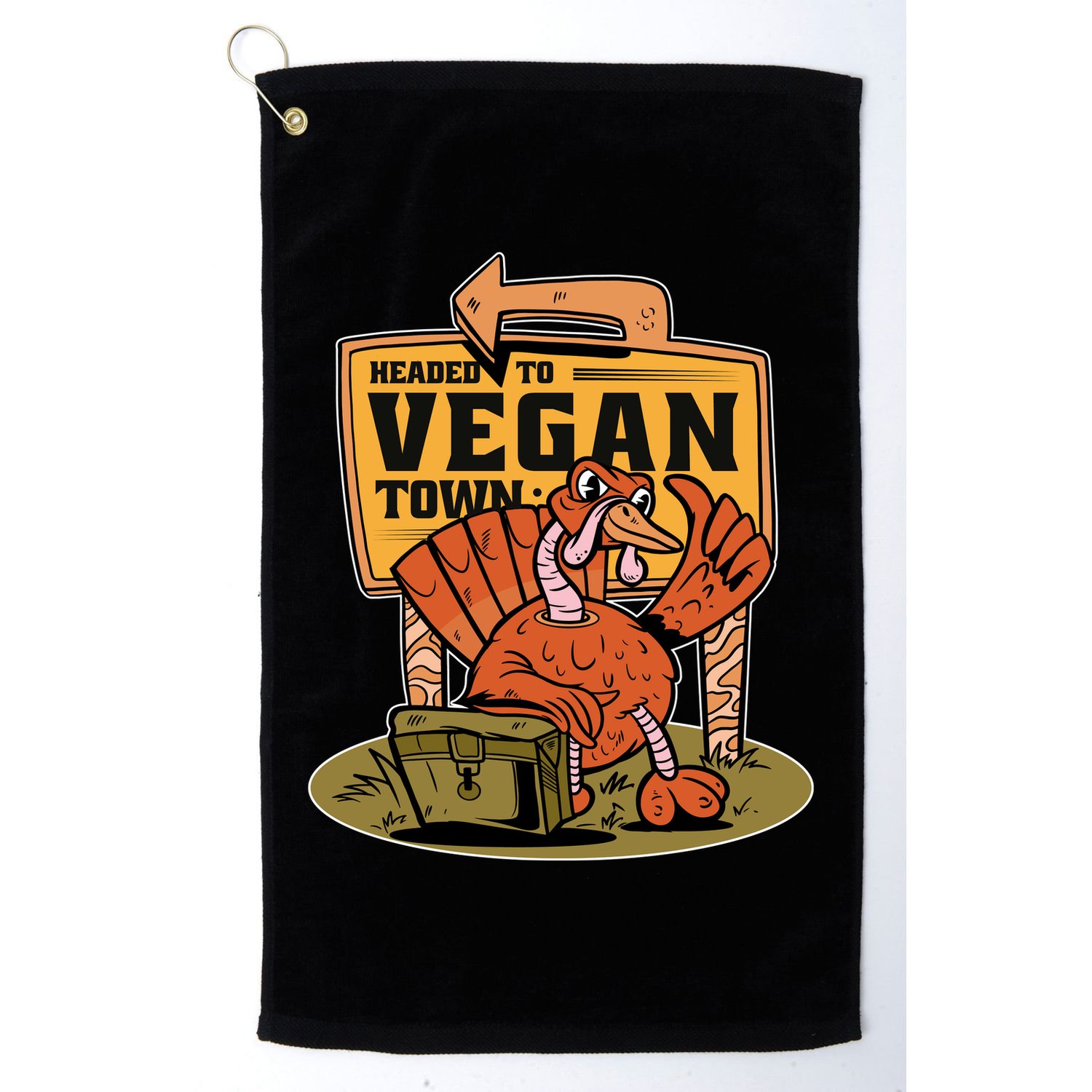 Headed To Vegan Town Chicken Golf Towel