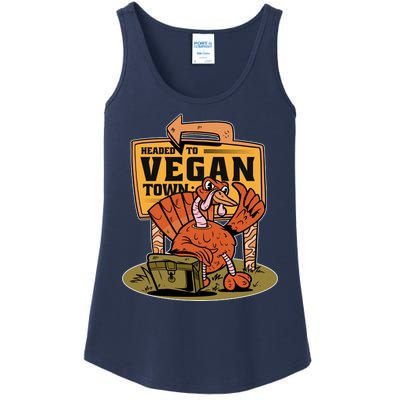 Headed To Vegan Town Chicken Ladies Essential Tank