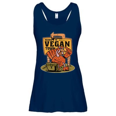 Headed To Vegan Town Chicken Ladies Essential Flowy Tank