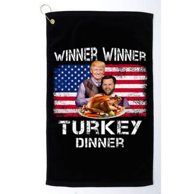 Humor Trump Vance Winner Winner Turkey Dinner Thanksgiving Platinum Collection Golf Towel