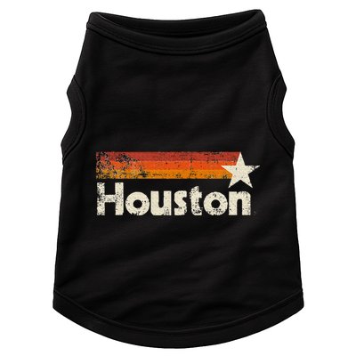 Houston Texas Vintage Houston Stripes Strong Old 70s 80s 90s Doggie Tank