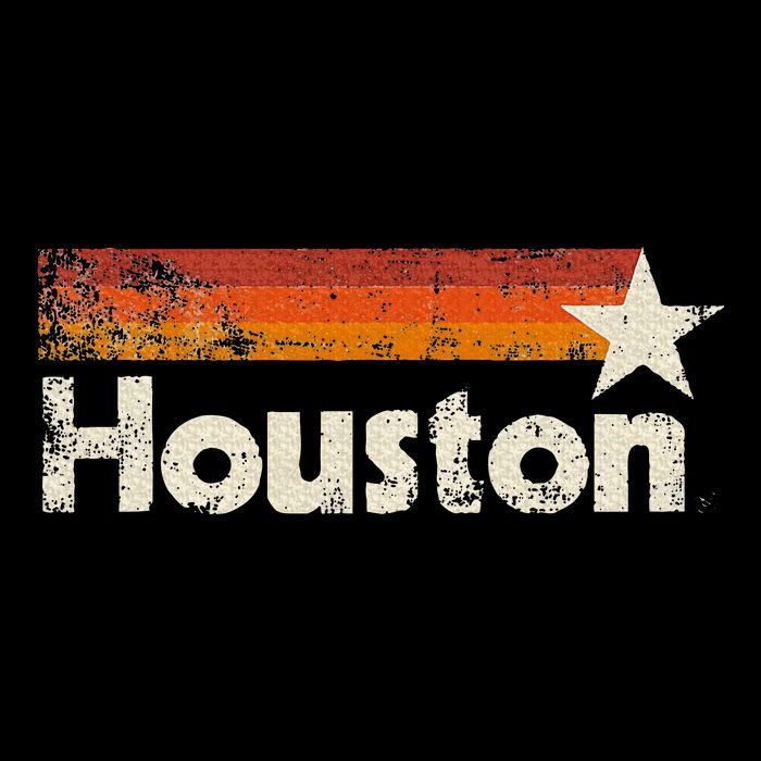 Houston Texas Vintage Houston Stripes Strong Old 70s 80s 90s Hoodie