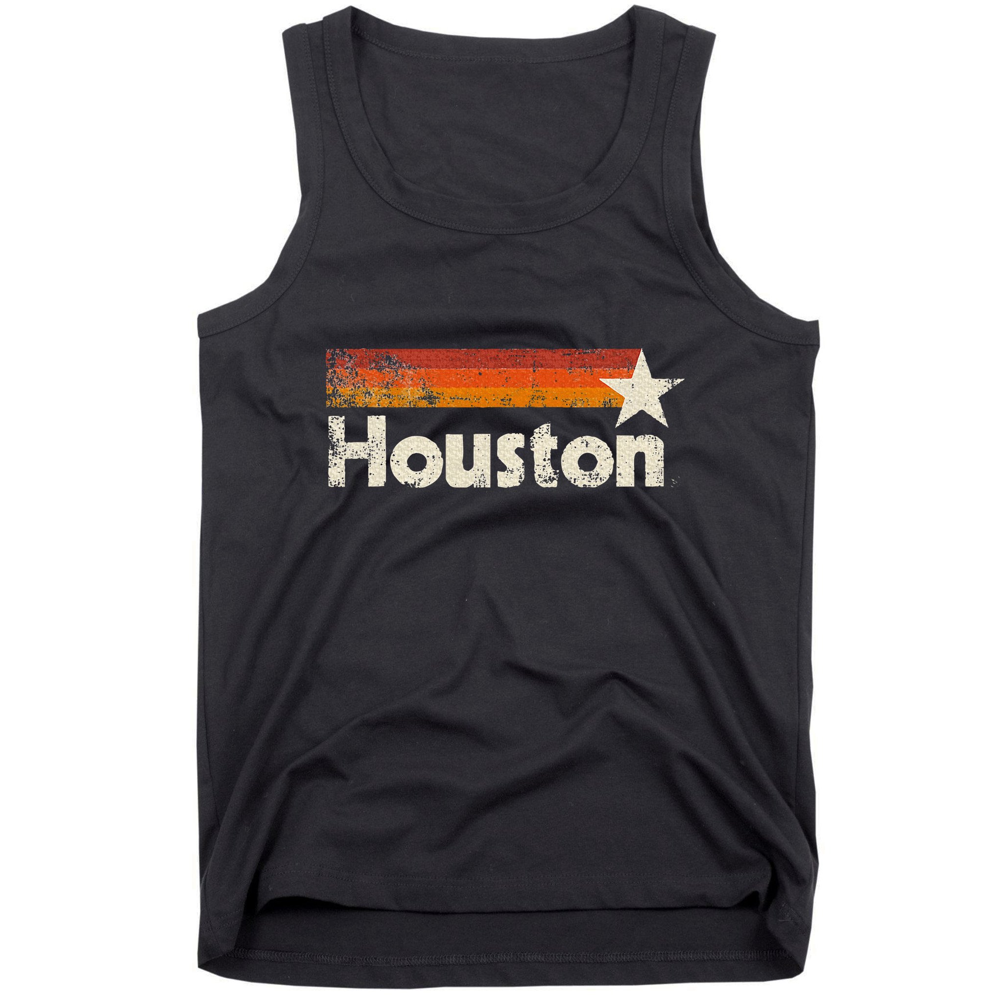 Houston Texas Vintage Houston Stripes Strong Old 70s 80s 90s Tank Top