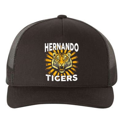 Hernando Tigers Vintage Graphic Design Cool Retro Tiger Yupoong Adult 5-Panel Trucker Hat