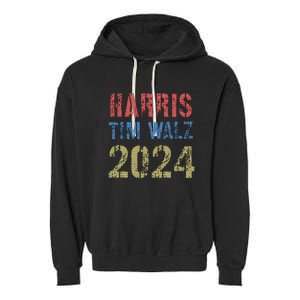 Harris Tim Walz 2024 American Election 2024 Pro Kamala Garment-Dyed Fleece Hoodie