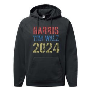 Harris Tim Walz 2024 American Election 2024 Pro Kamala Performance Fleece Hoodie