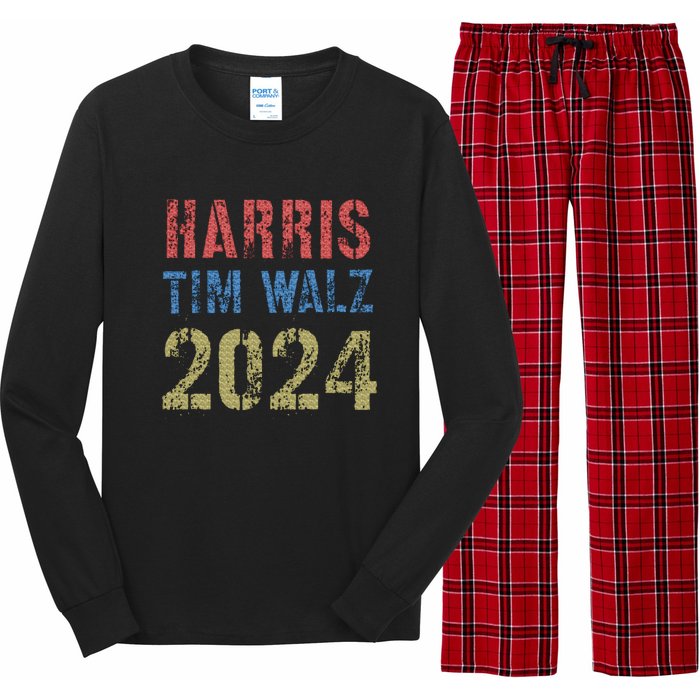 Harris Tim Walz 2024 American Election 2024 Pro Kamala Long Sleeve Pajama Set