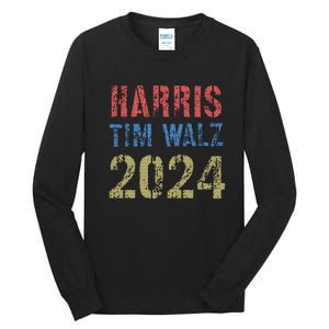 Harris Tim Walz 2024 American Election 2024 Pro Kamala Tall Long Sleeve T-Shirt