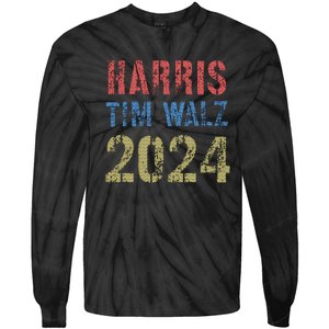 Harris Tim Walz 2024 American Election 2024 Pro Kamala Tie-Dye Long Sleeve Shirt