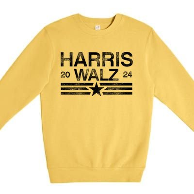 Harris Tim Walz 2024 Stripes Kamala Harris Walz 2024 Premium Crewneck Sweatshirt