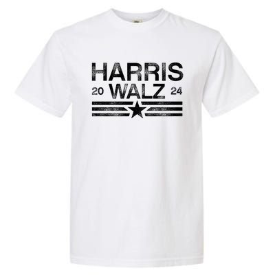 Harris Tim Walz 2024 Stripes Kamala Harris Walz 2024 Garment-Dyed Heavyweight T-Shirt