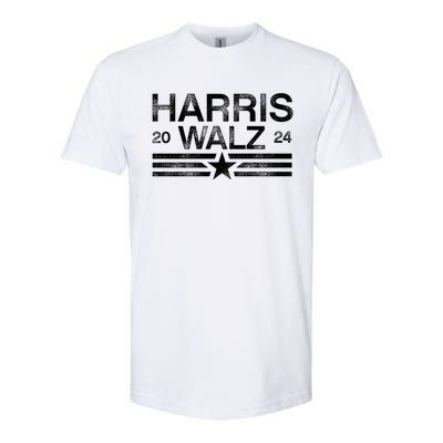 Harris Tim Walz 2024 Stripes Kamala Harris Walz 2024 Softstyle CVC T-Shirt