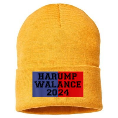 Harris Trump Walz Vance Funny 2024 Sustainable Knit Beanie