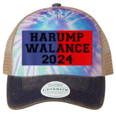 Harris Trump Walz Vance Funny 2024 Legacy Tie Dye Trucker Hat