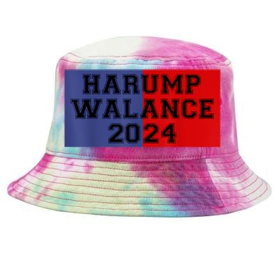 Harris Trump Walz Vance Funny 2024 Tie-Dyed Bucket Hat