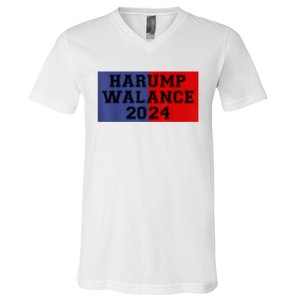 Harris Trump Walz Vance Funny 2024 V-Neck T-Shirt