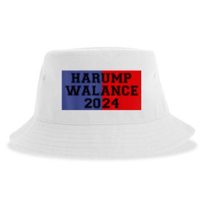 Harris Trump Walz Vance Funny 2024 Sustainable Bucket Hat