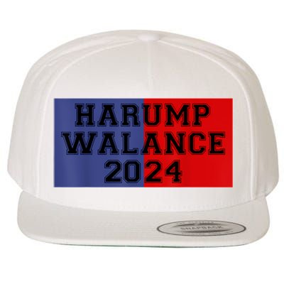 Harris Trump Walz Vance Funny 2024 Wool Snapback Cap