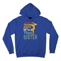 Here To Watch My Flipping Sister Tumbling Gymnast Gymnastics Cool Gift Hoodie