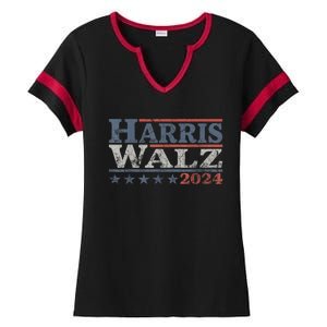 Harris Tim Waltz 2024 Kamala Harris Waltz 2024 Election Gift Ladies Halftime Notch Neck Tee