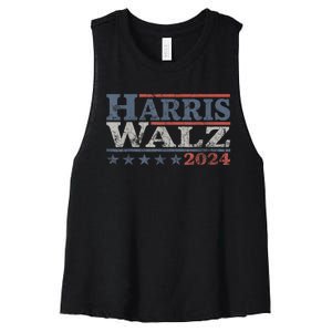 Harris Tim Waltz 2024 Kamala Harris Waltz 2024 Election Gift Women's Racerback Cropped Tank