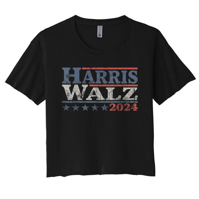 Harris Tim Waltz 2024 Kamala Harris Waltz 2024 Election Gift Women's Crop Top Tee