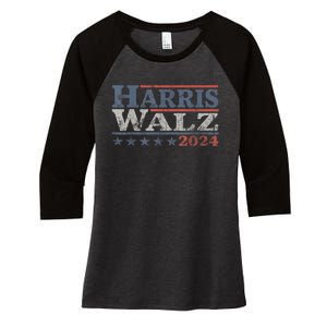 Harris Tim Waltz 2024 Kamala Harris Waltz 2024 Election Gift Women's Tri-Blend 3/4-Sleeve Raglan Shirt