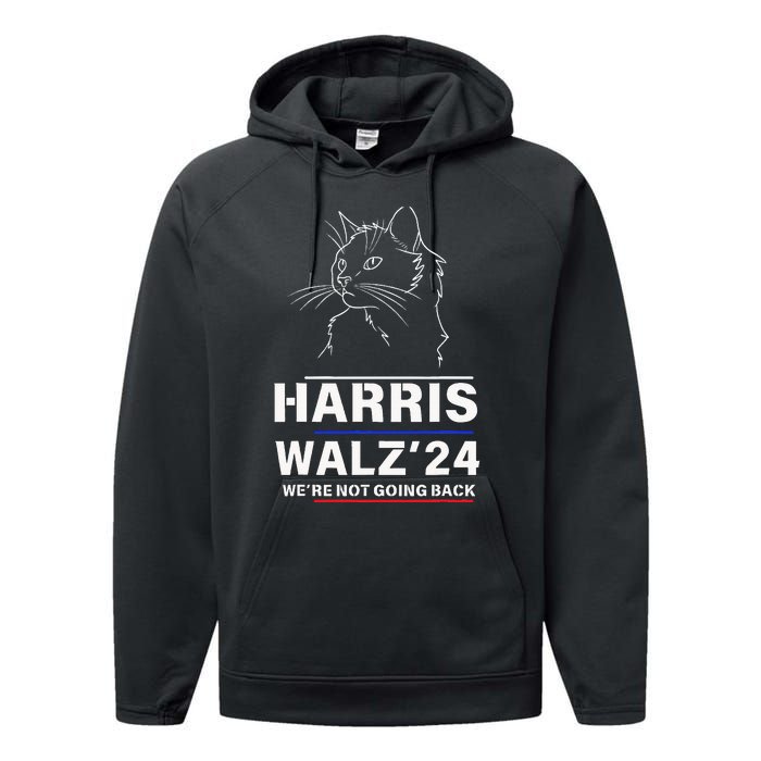 Harris Tim Walz Performance Fleece Hoodie