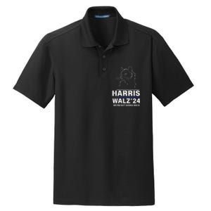 Harris Tim Walz Dry Zone Grid Polo