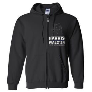 Harris Tim Walz Full Zip Hoodie