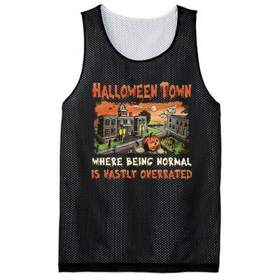 Halloween T.O.W.N Where Being Normal Is Vastly Overrated Mesh Reversible Basketball Jersey Tank