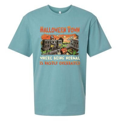 Halloween T.O.W.N Where Being Normal Is Vastly Overrated Sueded Cloud Jersey T-Shirt