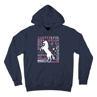 Horse Typography Word Art Equestrian Horseback Riding Hoodie