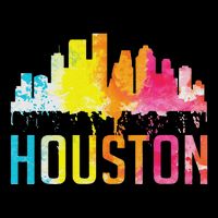 Houston Texas Watercolor Skyline Home State Souvenir Gift Visor