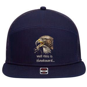 Hawk Tua Well This Is Hawkward Funny Viral Video 7 Panel Mesh Trucker Snapback Hat