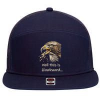 Hawk Tua Well This Is Hawkward Funny Viral Video 7 Panel Mesh Trucker Snapback Hat