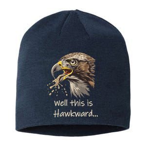 Hawk Tua Well This Is Hawkward Funny Viral Video Sustainable Beanie